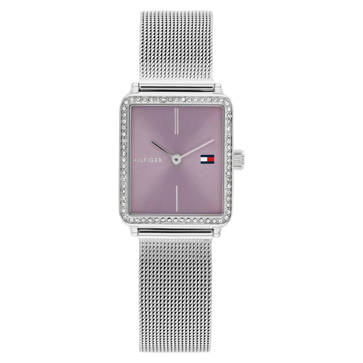 Tommy Hilfiger Crystal Mesh Bracelet Watch ⌚✨💜