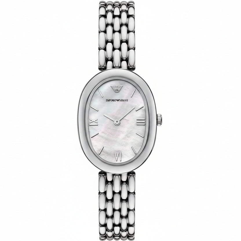 Emporio Armani Mother of Pearl Oval Bracelet Watch 🐚✨⌚