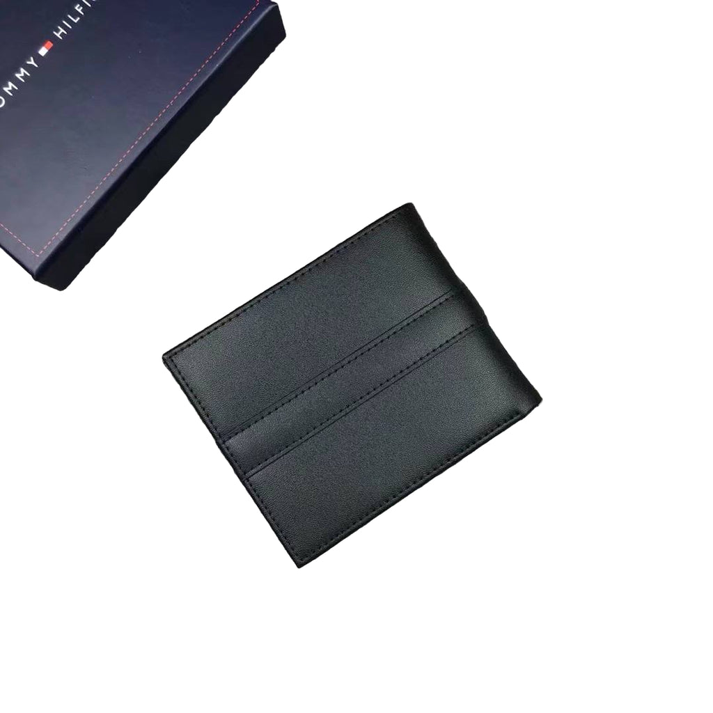 Tommy Hilfiger Men's Black Leather Gift Set Wallet 🖤🎁🚩