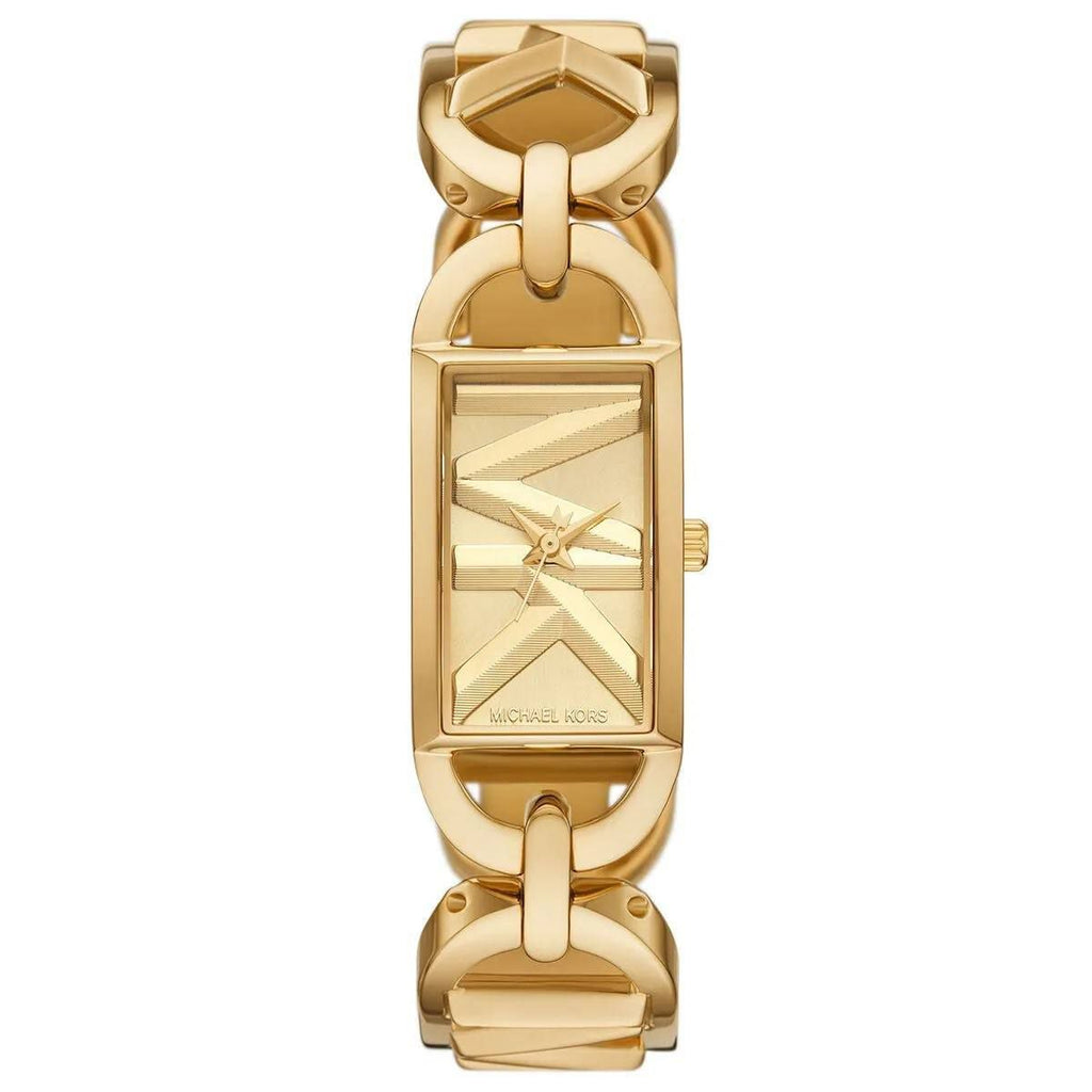 Michael Kors Empire Logo Gold Tone Chain Watch ✨ ⌚ 👑
