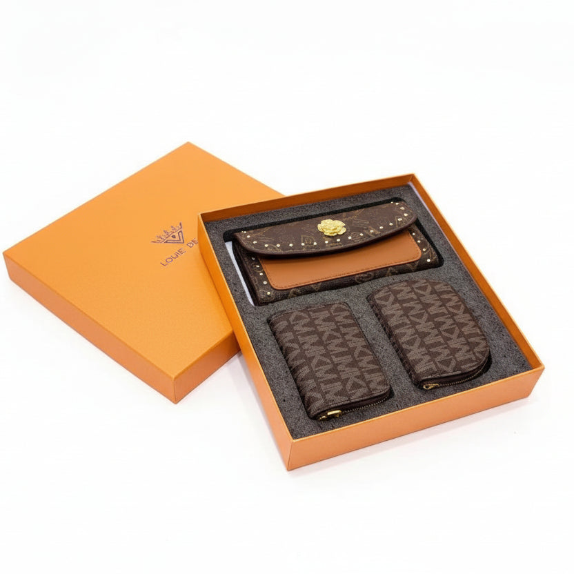 LOUIE DENNIS Monogram Wallet Gift Set 👑💼✨