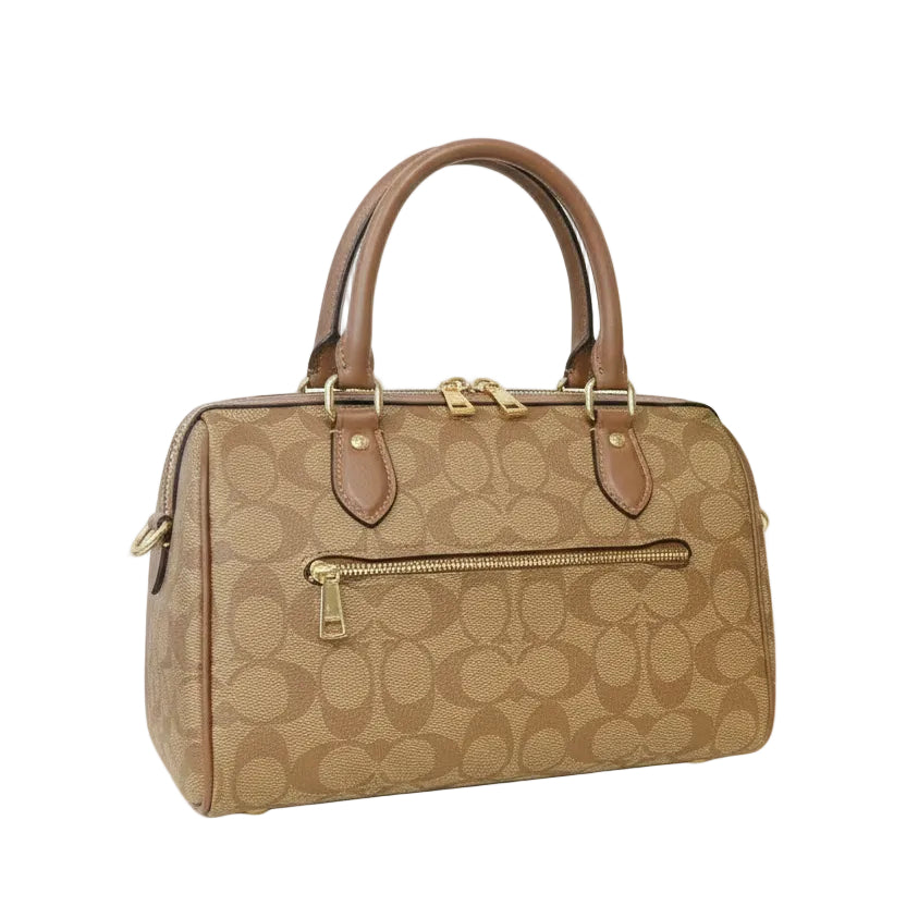 Coach Signature Rowan Satchel in Khaki and Saddle 👜✨💼