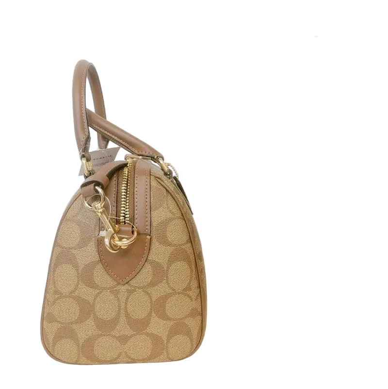 Coach Signature Rowan Satchel in Khaki and Saddle 👜✨💼