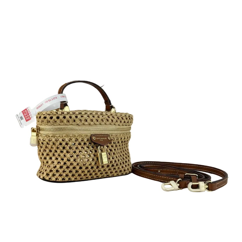 Louis Vuitton Crochet Vanity Case with Gold Hardware 👜✨🌾