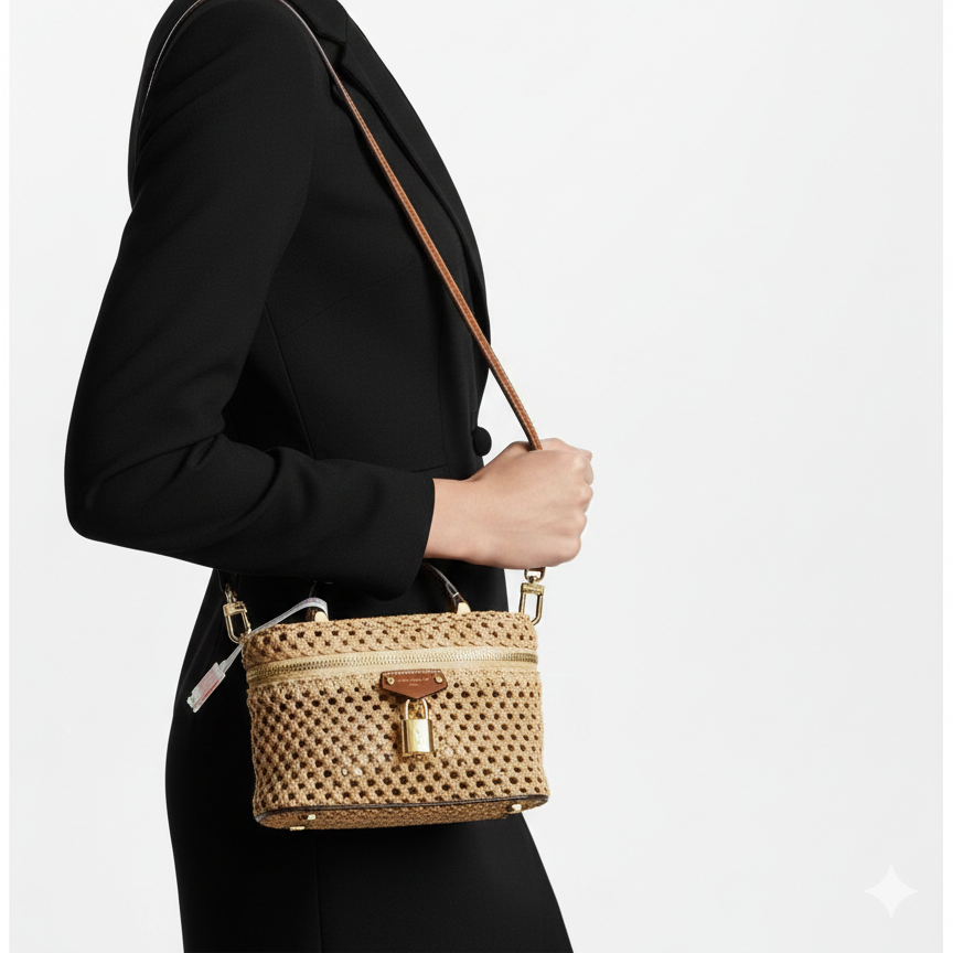 Louis Vuitton Crochet Vanity Case with Gold Hardware 👜✨🌾