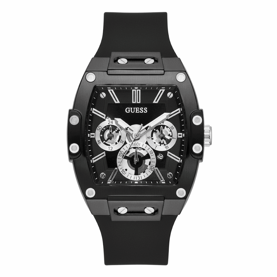 GUESS Men's Tonneau Multi-Function Black Watch 🖤⌚️✨ - My Store
