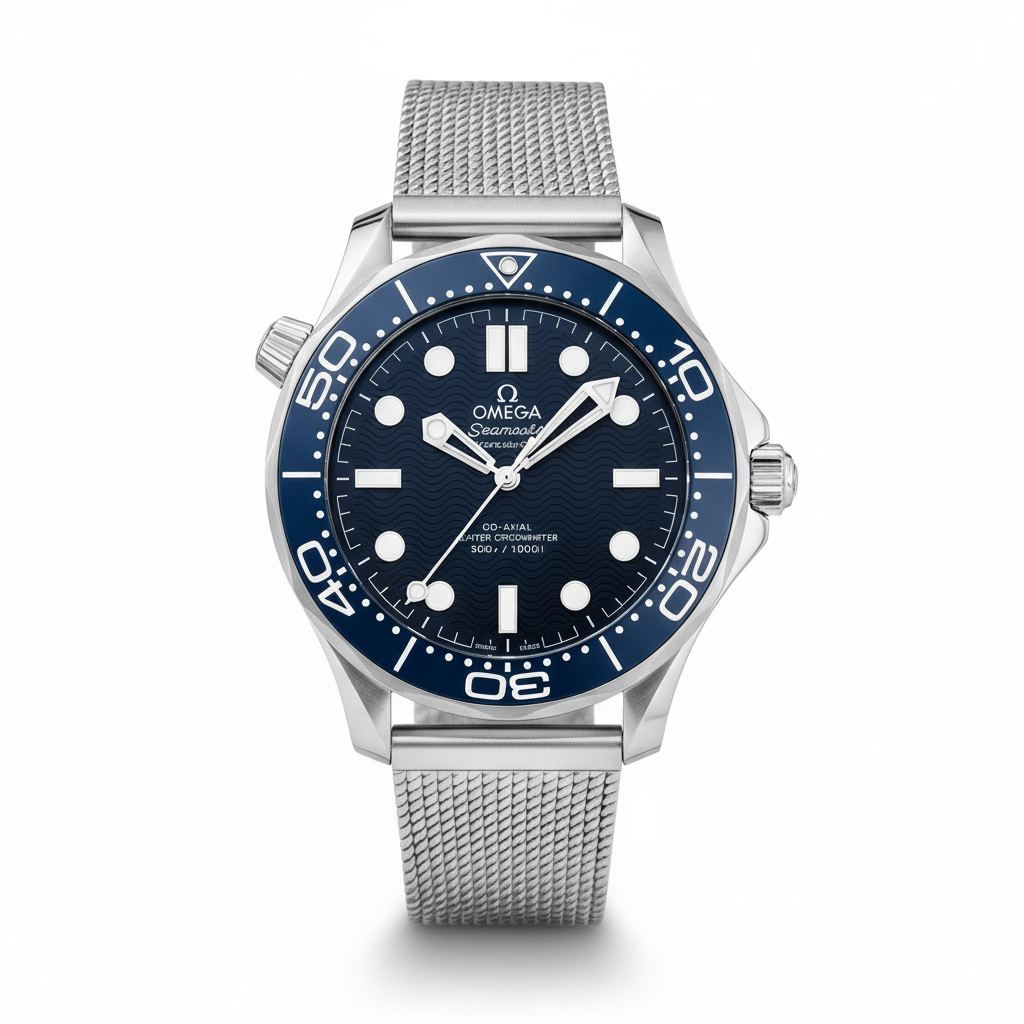 Omega Seamaster Diver 300M Master Chronometer Blue Milanese 🌊💙⏱️