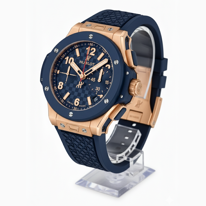 Hublot Big Bang Chronograph Rose Gold Blue Ceramic ⏱️💙🧡