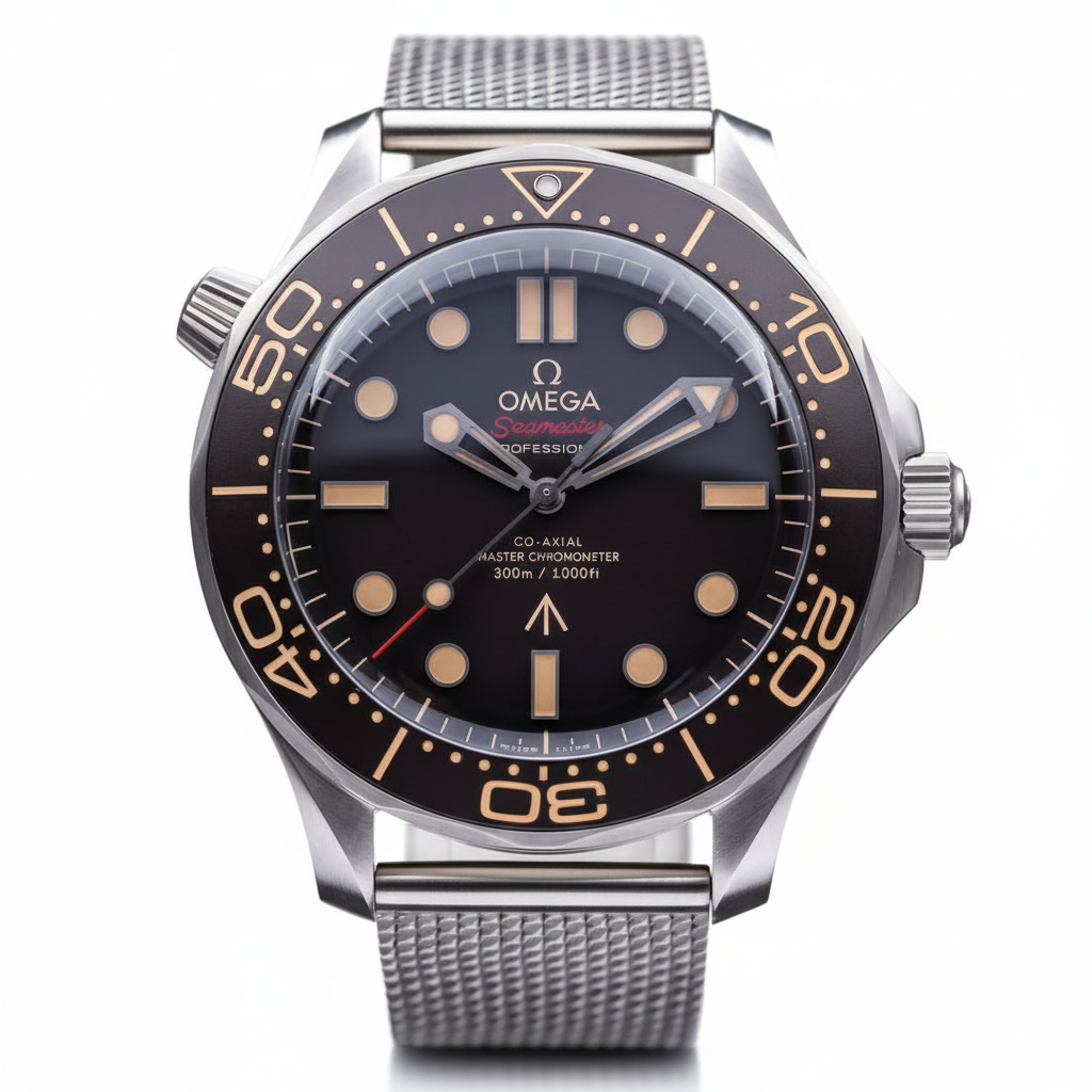 Omega Seamaster Diver 300M Master Chronometer Black & Gold Milanese 🌊🖤✨