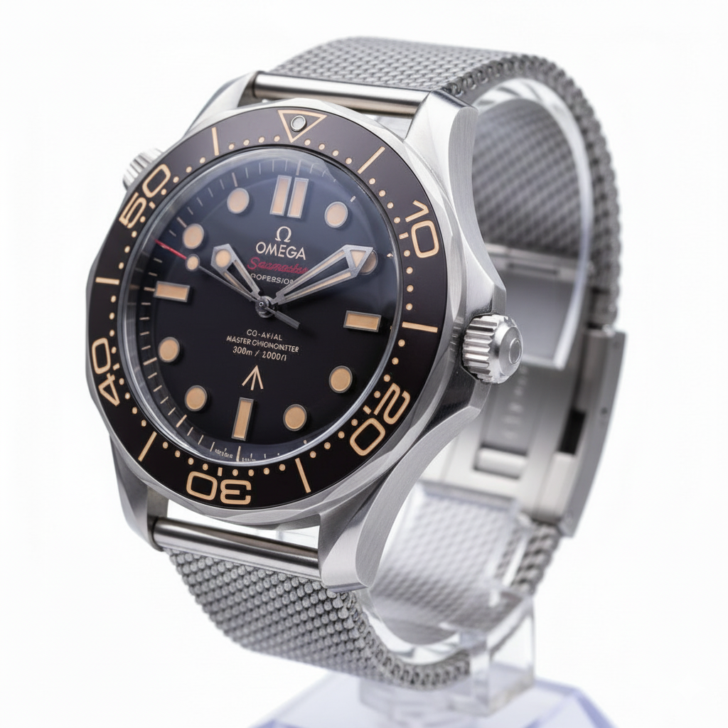 Omega Seamaster Diver 300M Master Chronometer Black & Gold Milanese 🌊🖤✨