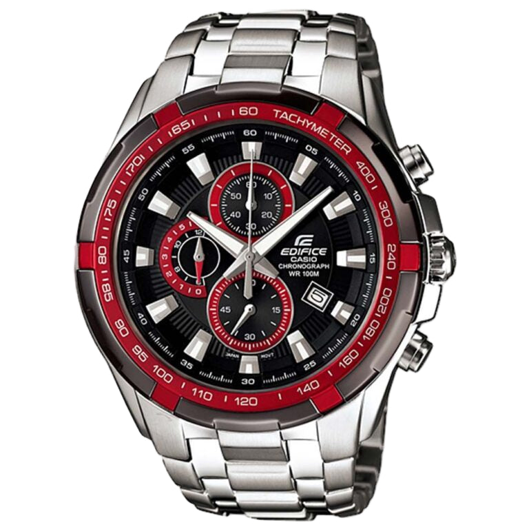 Casio Edifice Chronograph Watch ⌚️🔴✨